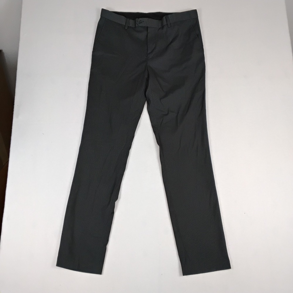 Chisel Formal Tailored Fit Dress Pants Men's 36x33 Charcoal Textured Trousers